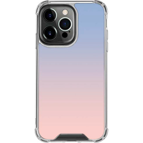 Rose Quartz & Serenity Ombre iPhone 15 Pro Clear Case